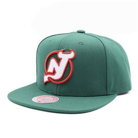 New Jersey Devils Flip Mitchell And Ness Snapback Nhl Cap Green Taass