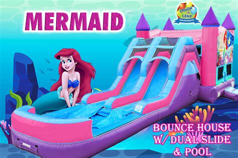 Mermaid Bounce House Water Slide