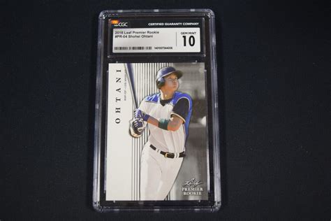 Shohei Ohtani Leaf Premier Rookie Pr Rookie Card Cgc Gem