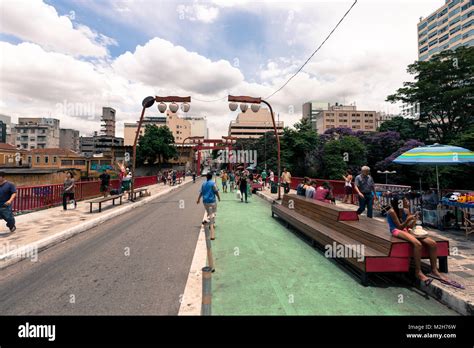 Sao Paulo Brazil February Horizontal Picture Of People At The