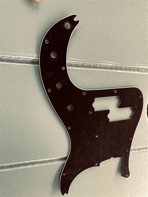 Fender P Bass Black Plastic Pickguards Two Pieces Total Reverb