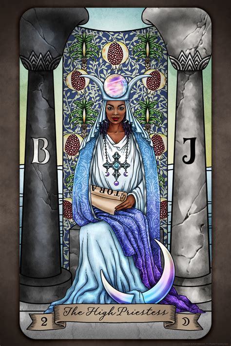 The High Priestess Tarot Card By Brigid Ashwood Luminous Tarot Deck