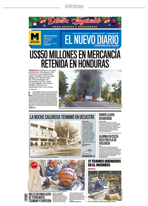 El Nuevo Diario Nicaragua 20 De Diciembre De 2017 Infobae