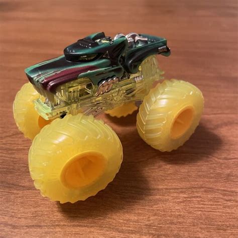 Mattel Toys Hot Wheels Monster Truck Hotweiler 64 Scale Fluorescent Yellow Poshmark