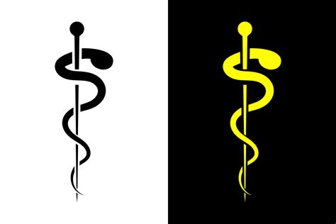 Asclepius rod medical sign symbol. 44244970 Vector Art at Vecteezy