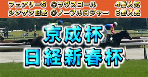 【競馬予想】京成杯and日経新春杯｜ごまぽん