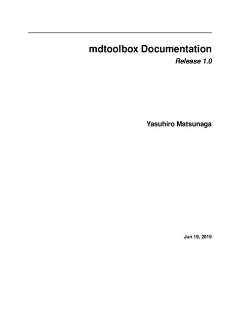 Fillable Online Media Readthedocs Mdtoolbox A Matlab Octave Toolbox