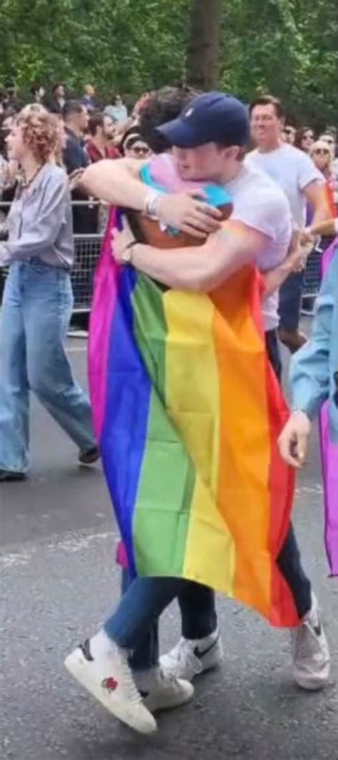 Kit Connor And Joe Locke Hugging At London Pride Heartstopper