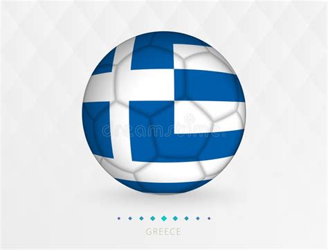 Football Ball with Greece Flag Pattern, Soccer Ball with Flag of Greece ...