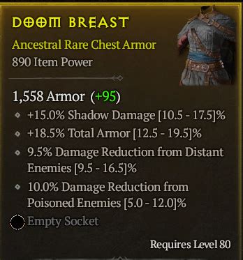 Chest Armor Distant Armor Poison Topic D Jsp