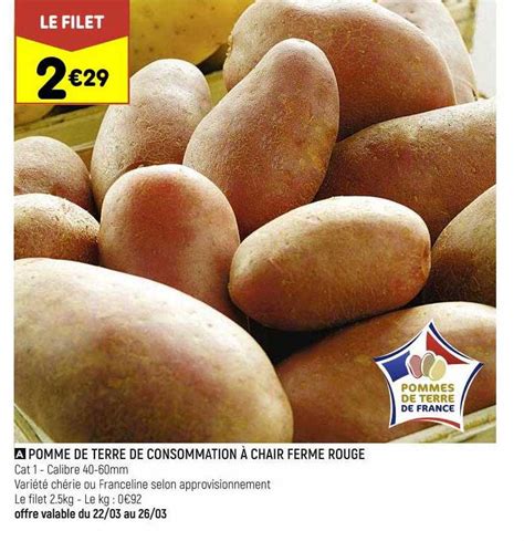 Promo Pomme De Terre De Consommation à Chair Ferme Rouge chez Leader