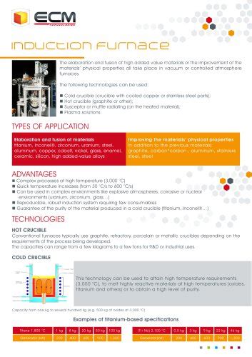 Vacuum Furnace CRISTAL ECM Technologies PDF Catalogs Technical