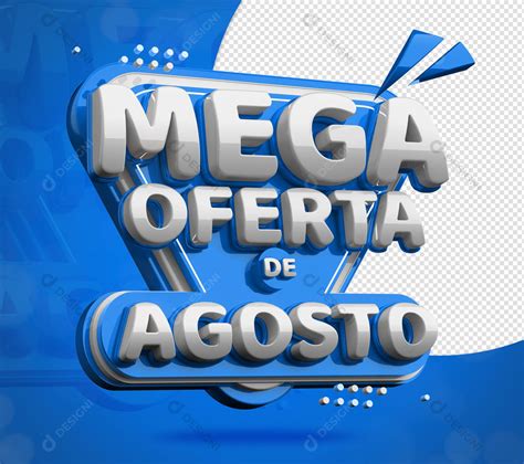 Mega Oferta Selo 3d Azul Para Composição Psd Editável [download] Designi