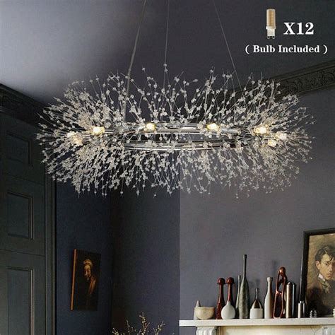 Aloa Decor In Light Modern Firework Chrome Crystal Chandelier