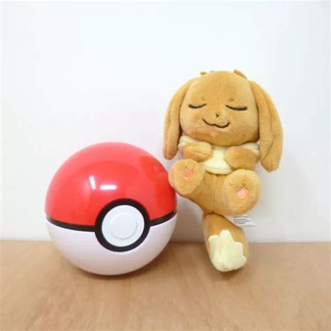 Official Pokemon Center Eevee Petit Pokeball Plush Soft Toy