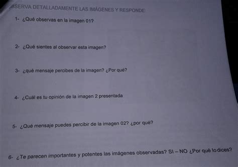 Observa Detalladamente Las Imagenes Y Responde Que Observas En La