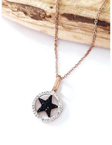 Collier Acier Inoxydable Pendentif Toile Sur Anneau