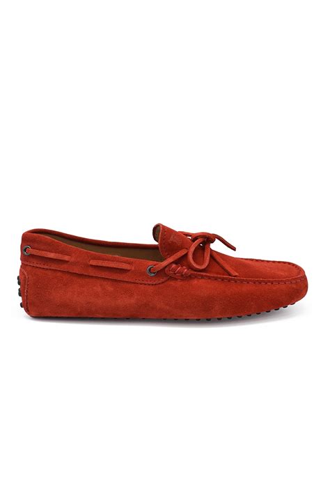 Luxury shoes for men - Tod's loafers in red suede