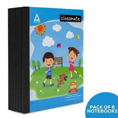 Printed Classmate School Notebooks Packaging Size Pack Of 6 Sheet