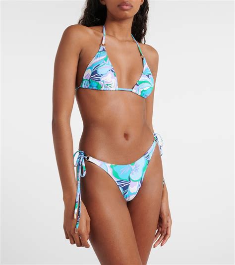 Key West Ring Detail Bikini Top In Blue Melissa Odabash Mytheresa