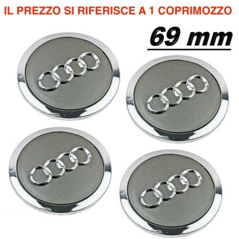 Copri Mozzo Coprimozzo 69 Mm Per Cerchi In Lega Audi A4 A3 A1 A6 Q5 Rs