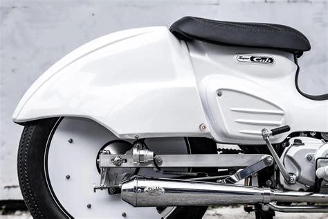 K Speed Builds 100 Honda Super Cub Custom Bikes With Large Fenders And