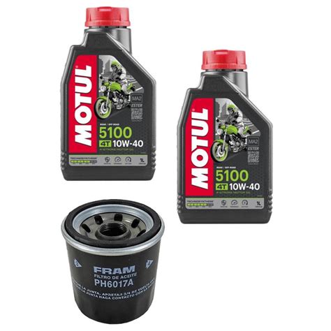 Motul 5100 10W40 Semissintetico Filtro Fram Ph 6017 2 Litros Submarino