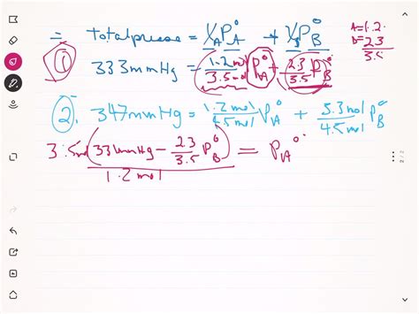 Solved A Mixture Of Liquids A And B Exhibits Ideal Behavior At C