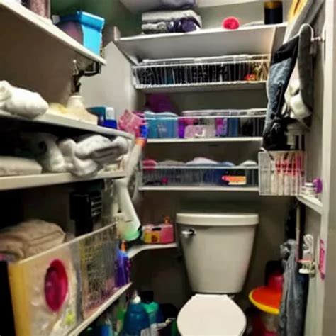 A Very Cluttered Janitors Closet Full Of Cleaning Stable Diffusion