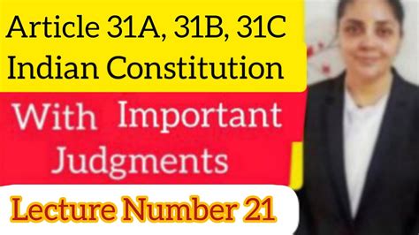 Article 31a 31b 31c Saving Of Certain Laws Indian Constitution Judiciary Upsc Polity