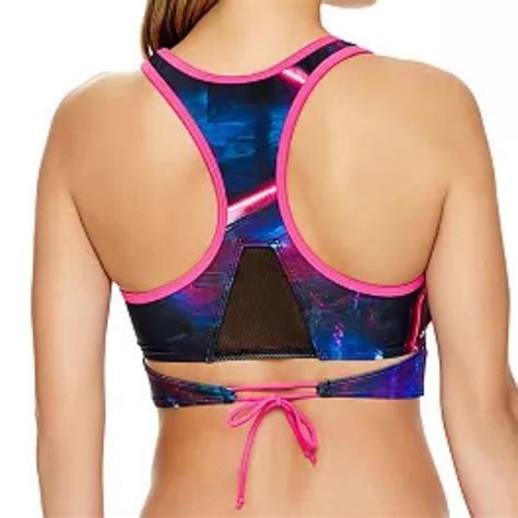 Reebok Swim Reebok Print Tieback Meshinset Bikini Top M Poshmark