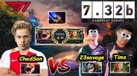 T1 Topson Vs 23savage Tims JT Primal Beast Midlane CHADSON Dota 2 Pro