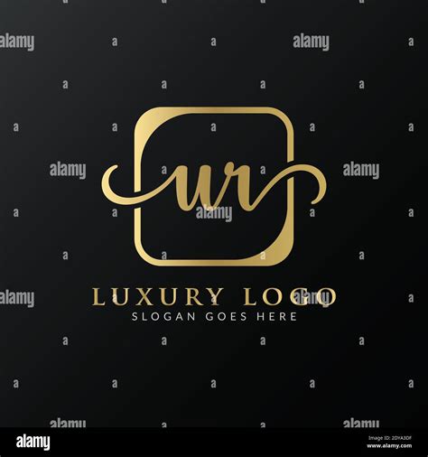 Initial UR Letter Logo Design Vector Template Abstract Luxury Letter