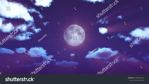 Full Moon Night Night Sky Illustration Stock Illustration 1859043724