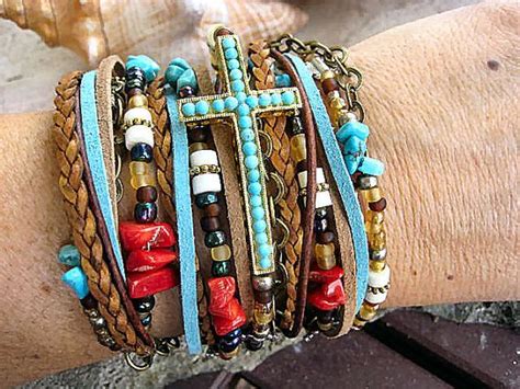 Stunning Chic Endless Leather Wrap Beaded Bracelet By Leatherdiva