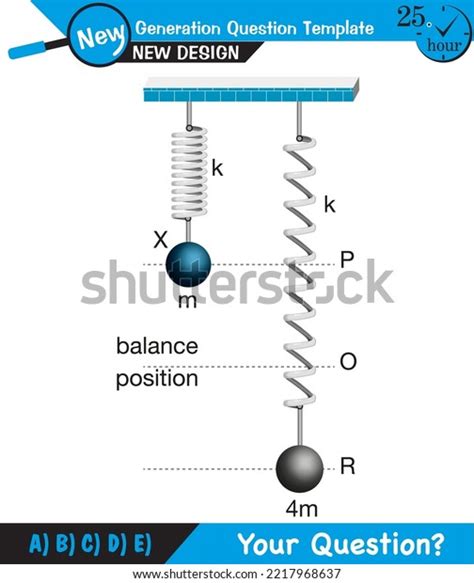 Physics Spring System Motion Mass On Stock Vector (Royalty Free ...