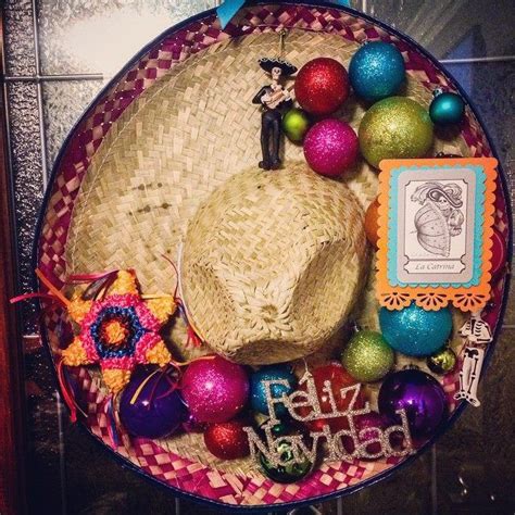 Our Feliz Navidad Sombero Wreath Made By My Husband And I Holiday