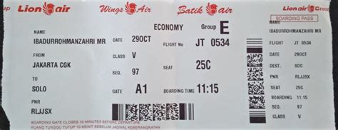 Tiket Scan Lion Air