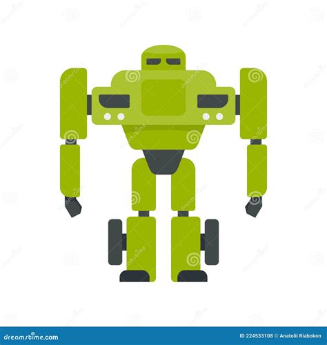 Super Robot Transformer Icon Flat Isolated Vector Stock Vector Illustration Of Person Flat