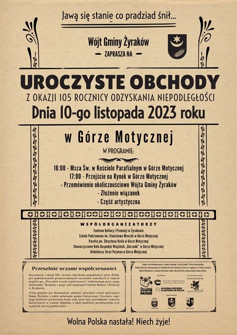 Obchody Rocznicy Odzyskania Niepodleg O Ci W G Rze Motycznej