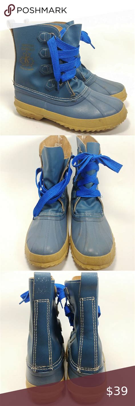 Vintage Sorel Canada Blue Duck Boots Women S Sz 9 Womens Duck Boots Boots Duck Boots