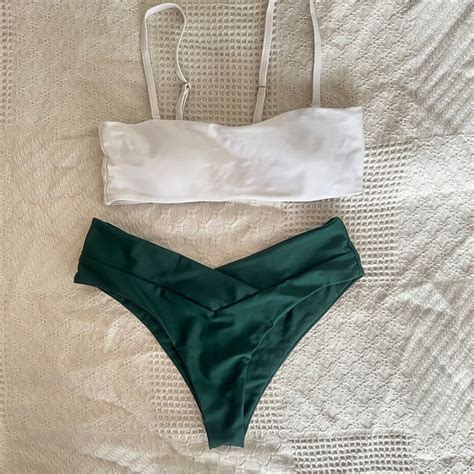White Green Bikini On Carousell