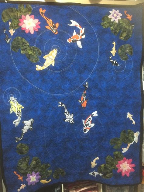 A Koi Pond Picture Quilt Picture Quilts Koi Pond Quilts