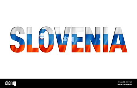 slovenian flag text font. slovenia symbol background Stock Photo - Alamy