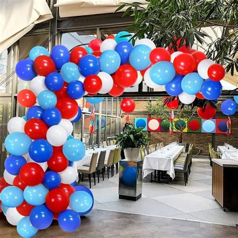 Red White And Blue Balloon Arch