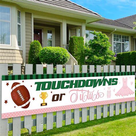 Amazon ShuanQ Touchdowns Or Tutus Yard Banner Large Sports Theme