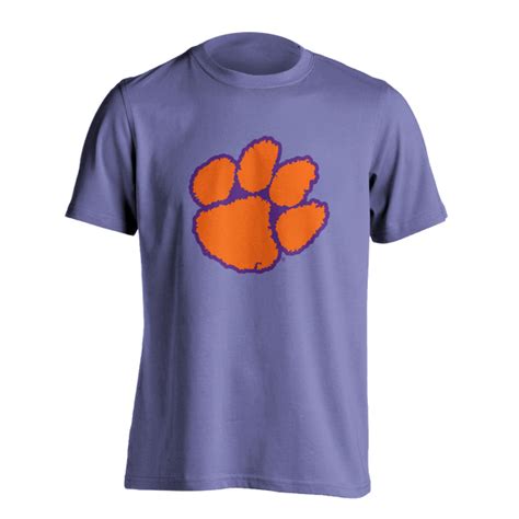 Classic Clemson Orange and Purple Paw Tee | Comfort Color - Violet - Mr ...