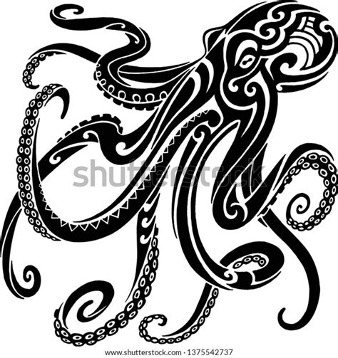 Octopus Silhouette Tattoo