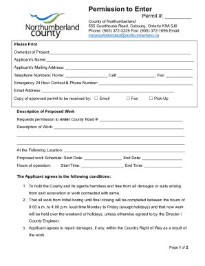Fillable Online Permission To Enter Fillable 1 Fax Email Print