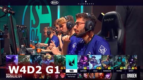 FC Schalke 04 Vs Origen Week 4 Day 2 Of S9 LEC Spring 2019 S04 Vs